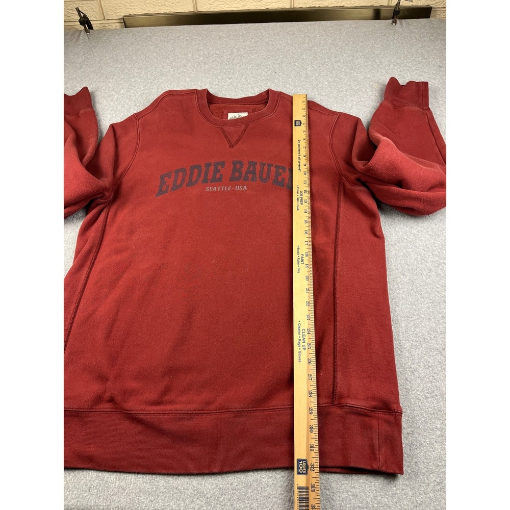 Eddie Bauer Sweatshirt Mens XL Tall Red Crewneck Graphic Sport Shop Seattle USA - Picture 7 of 8
